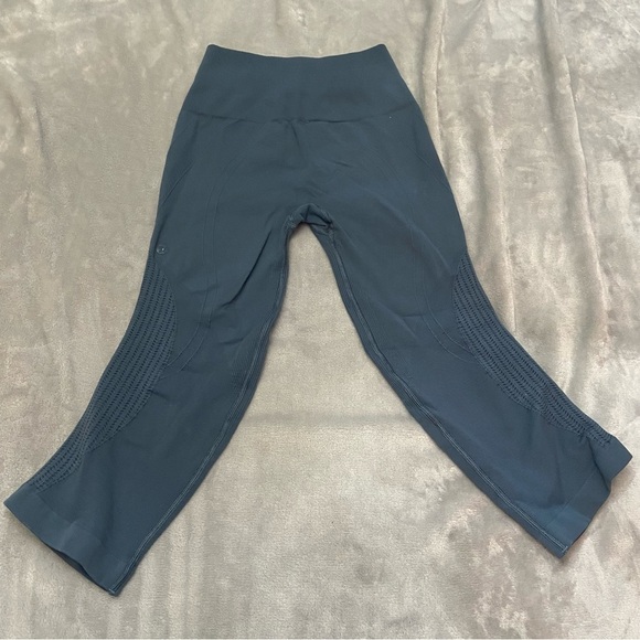 Lululemon Flow & Go Crop Leggings 17" Inseam Astro Blue 21868 - Picture 5 of 12